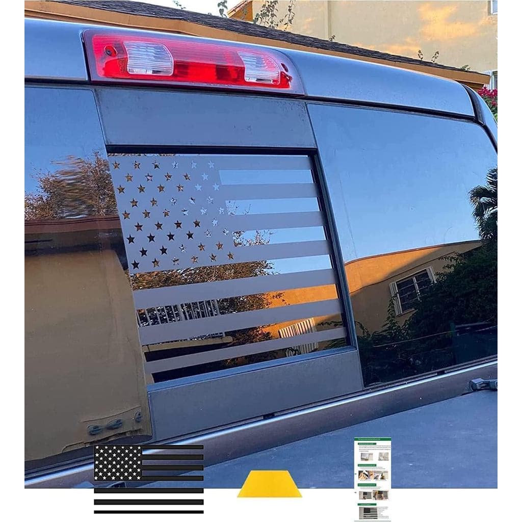 Xinghe para Dodge Ram 2025 a 2026, Adesivos com Bandeira Americana para Janela Traseira Central do Caminhão, Adesivo com