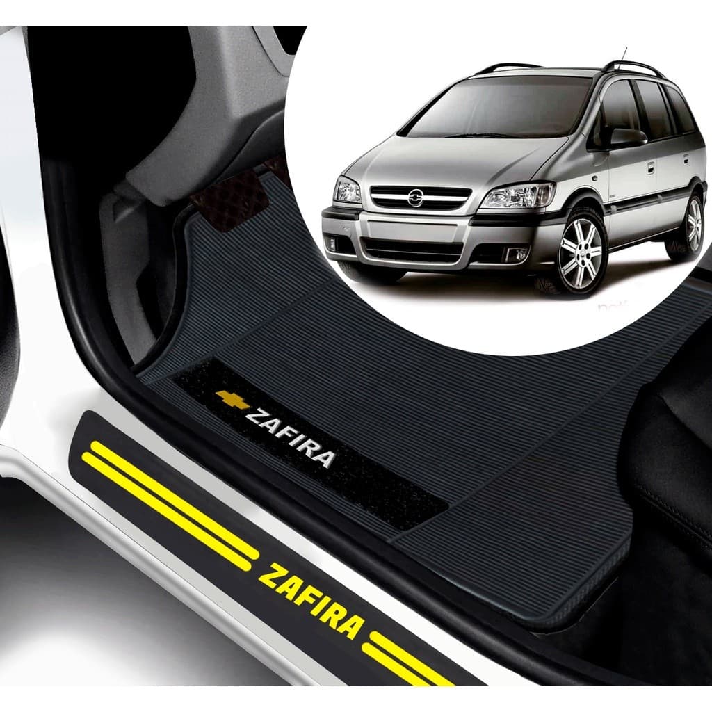Kit Tapete E Soleira De Porta GM Zafira Universal Carro personalizado