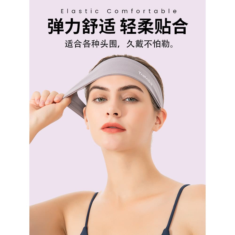 Trainbo esportes bandana feminino correndo suor-absorvente Yoga Fitness ampla suor-guiando antitranspirante bandana resp