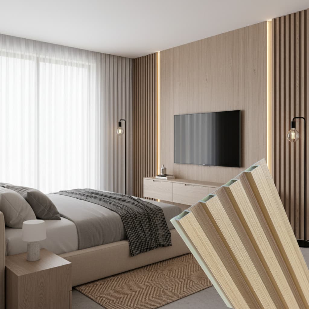 Painel Pvc Ripado Madeira Clara 1,01m X 15,5cm Revestimento
