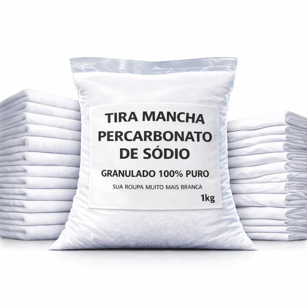 Percarbonato de Sódio 100% Puro Granulado 250g  500g  1kg  2Kg Alvejante Sem Cloro Remove Manchas de Roupas.