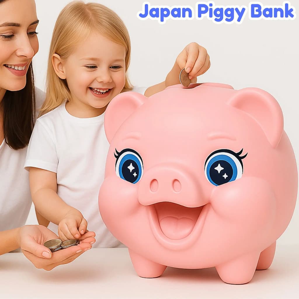 Cofrinho Grande de Urso e Porquinho Tokyoite do Japão, Durável para Crianças Economizarem Dinheiro, Alkansya Laruan YD11