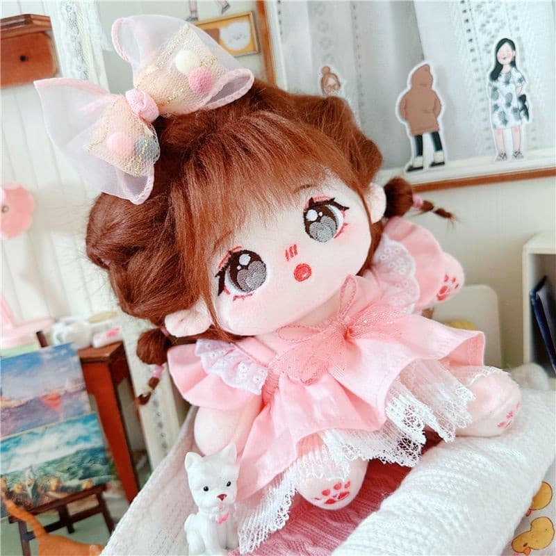 Boneca Humanoide Bobo de Algodão Marrom de 20cm, Conjunto de Brinquedos para Crianças, Presente de Aniversário para Bebê