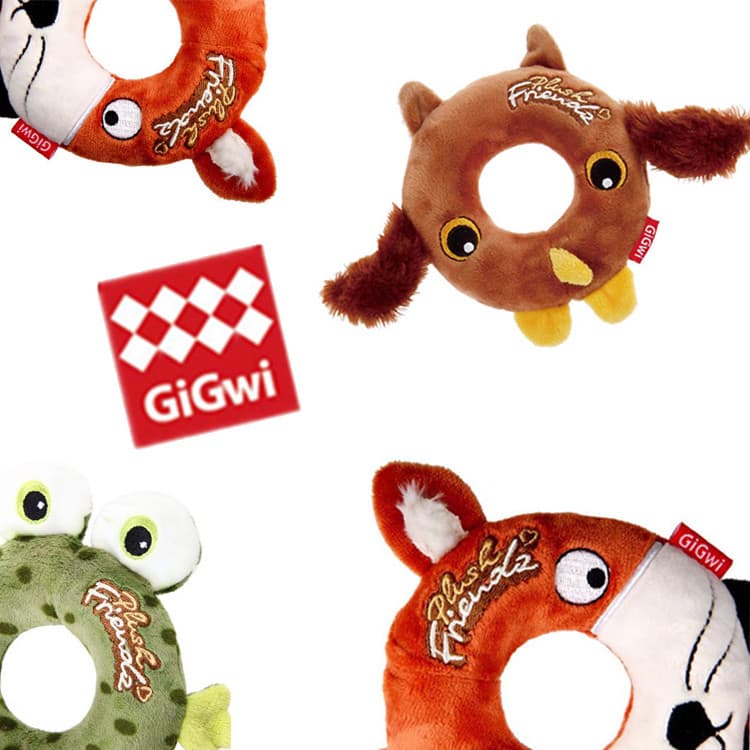 Hachiko's GiGwi Guiwei Brinquedos para animais de estimação Série Donut Animais de estimação fofos Cães Brinquedos de vo