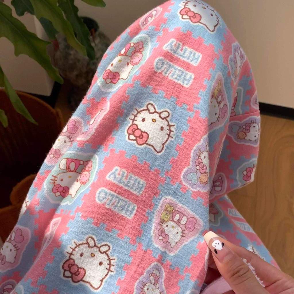 Bonito andando calças curvas calças leves mulheres verão solto estilo preguiçoso legal calças rosa impressão em casa