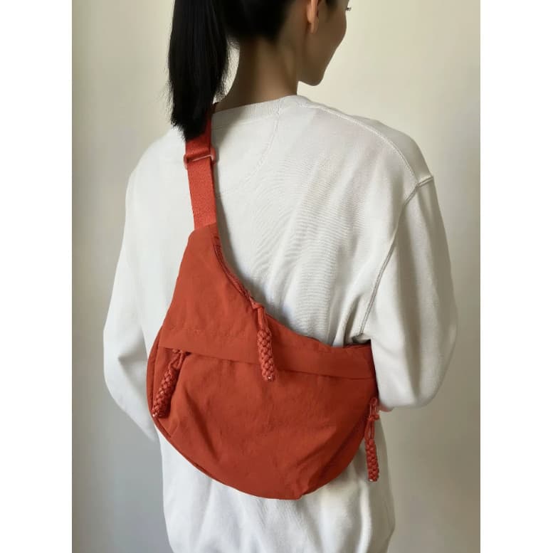 Bolsa de nylon tipo dumpling - Estilo japonês, grande - Estudo/viagem - Ombro/crossbody 530-2