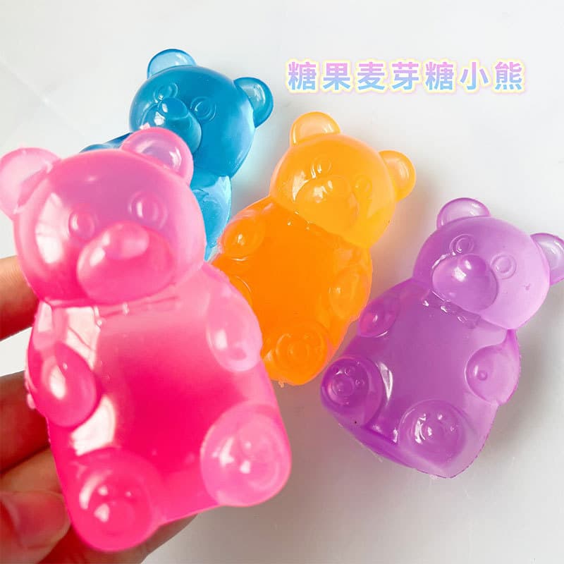 6 Pçs-Needoh Urso Pitada maltose Ventilação Goma animal Brinquedo De Descompressão Recuperação Lenta