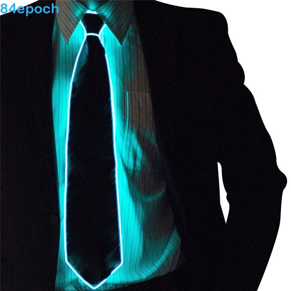 BREPOCH Gravata Brilhante Adereços De Palco Moda Retrô EL Wire Neon Para Homens Mulheres Casamento Negócios Gravatas De