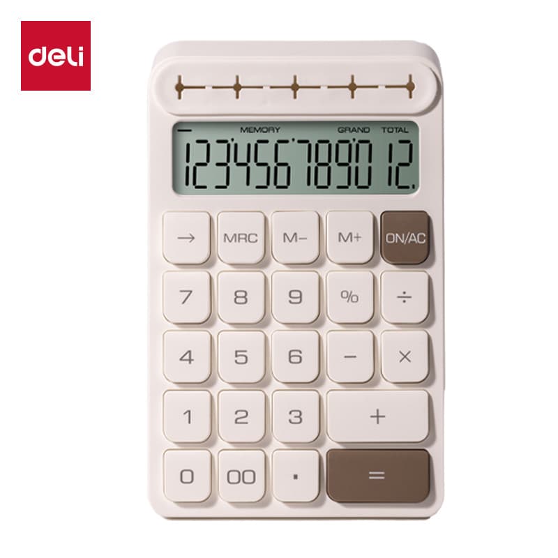 Deli TE37 Calculadora de mesa (mesa) Calculadora de botão de passo Contabilidade Uso de escritório financeiro