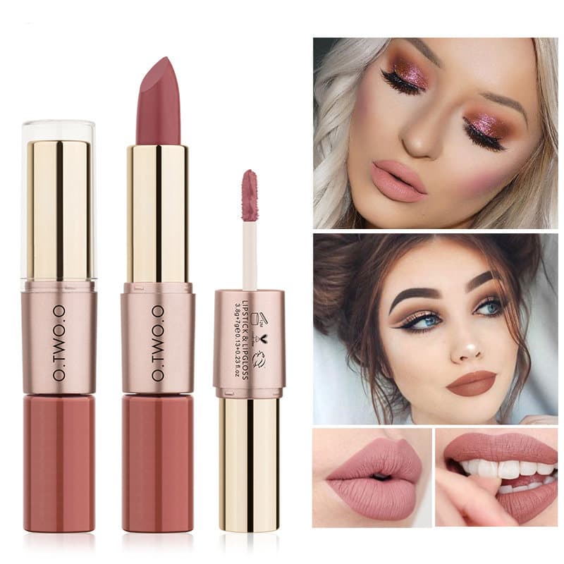 Batom Batom matte à prova d'água Gloss labial volumoso Maquiagem tailandesa de duas cabeças de nicho impopular produto d