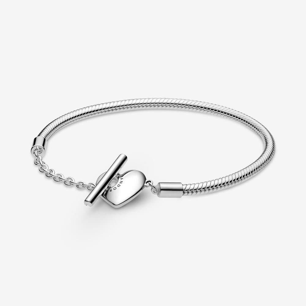 Pulseira De Corrente De Cobra Moments Heart T-Bar
