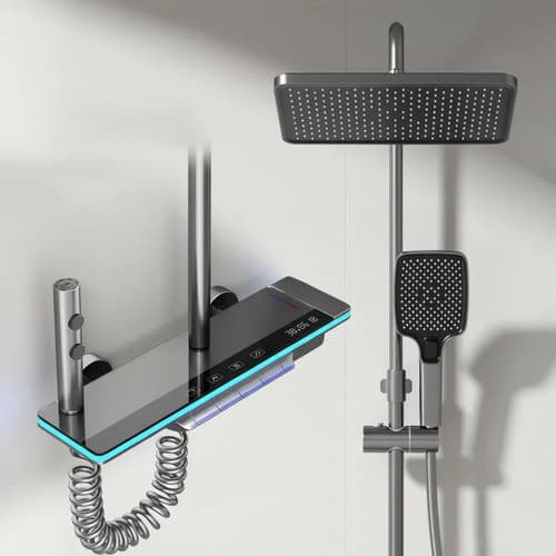 Chuveiro Completo Com Ducha Com Led Inteligente Elétrico