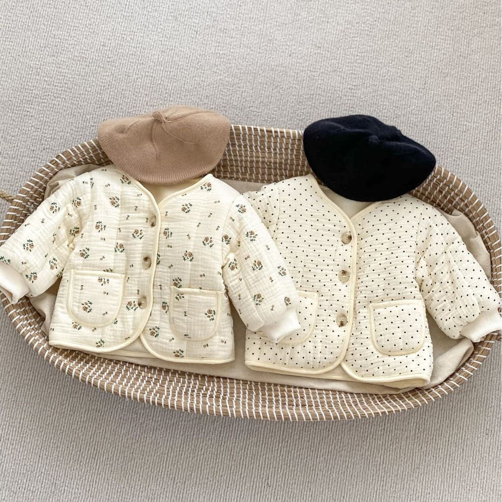 Jaqueta acolchoada infantil estilo outono inverno 2024 novo estilo jaqueta acolchoada para bebês meninas forro de lã jaq