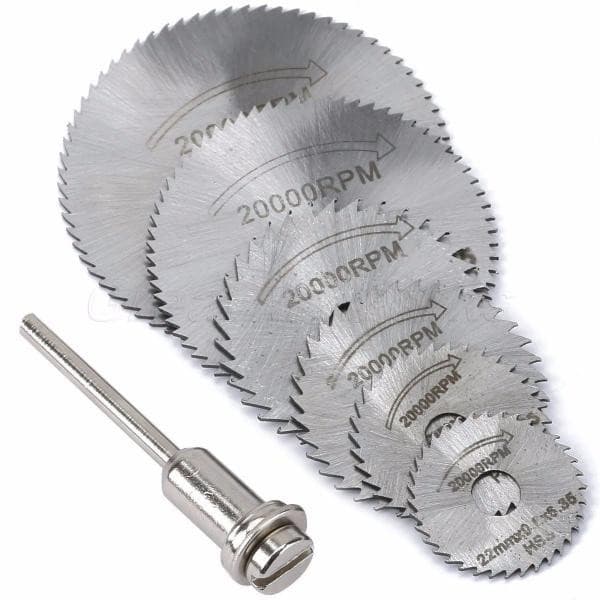Kit 7 Peças Mini Disco Serra Circular Micro Retifica Dremel