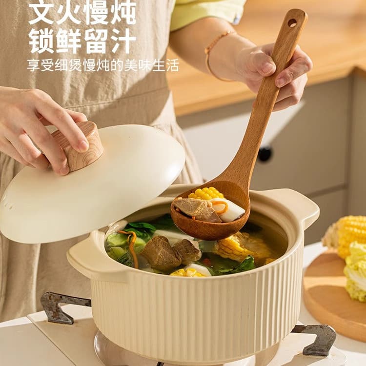 Caçarola genuína alemã Knx, panela de guisado a gás doméstica, sopa, panela de cerâmica, fogão a gás, panela de argila,