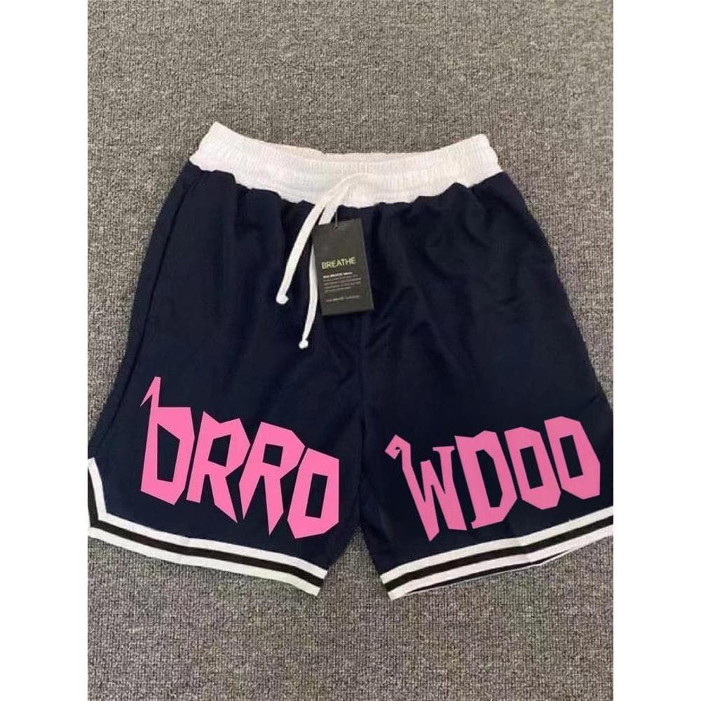 Shorts de basquete americano masculino verão Street Wear malha de secagem rápida correndo calças de treinamento Retro so