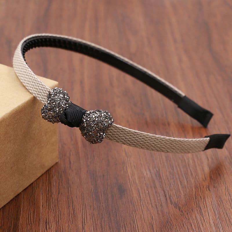 Grande menina bandana Hairpin Retro arco acessórios de cabelo com dentes Anti-deslizamento bandana estudante escola impr
