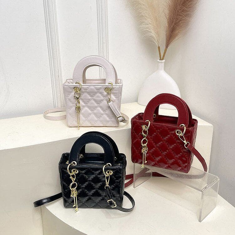 bolsa femenina Bolsa Bolsa feminina 2025 novo estilo na moda Diana saco diamante pequeno saco moda Cross-corpo saco Chan