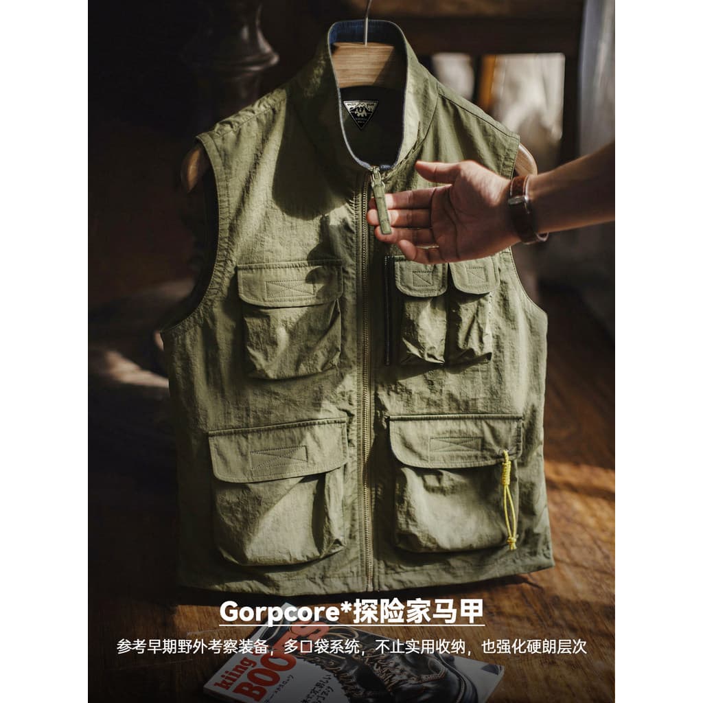 Ferramentas modernas estilo americano estilo montanha colete ao ar livre exército verde gorras colete leve caminhadas ja