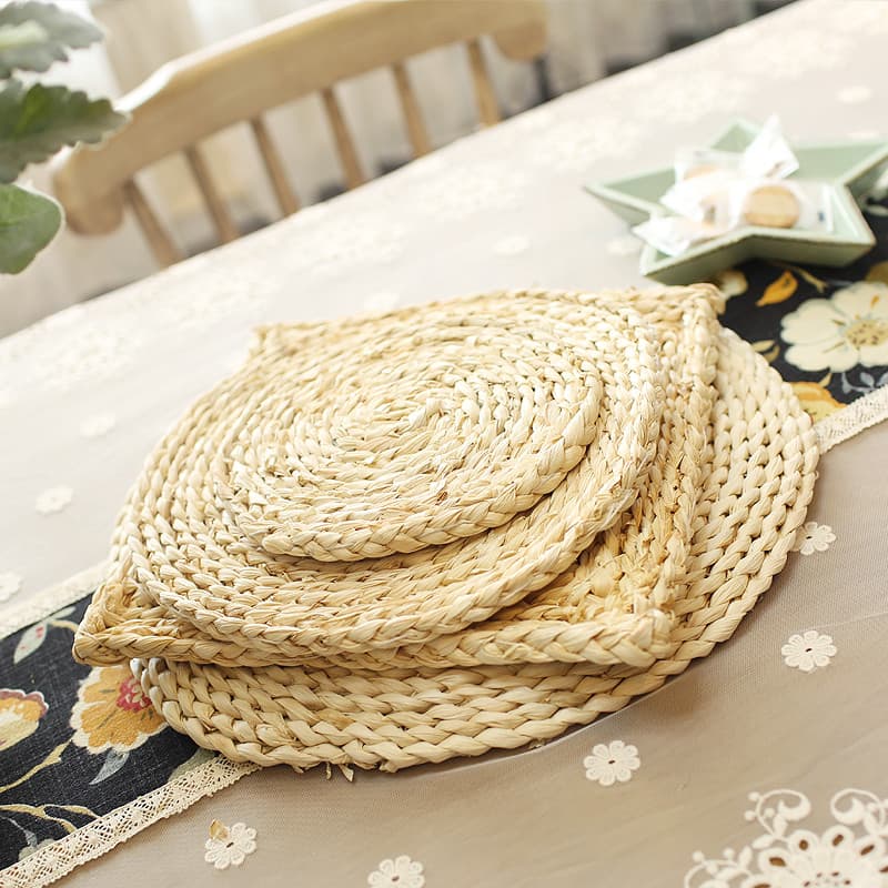 Iris Country viagem isolamento esteira Placemat estilo europeu ins placa tapete decorativo palha tecido água grama tapet