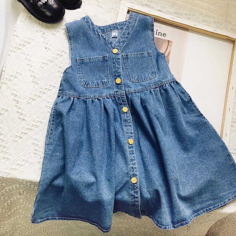 Vestido jeans feminino verão 2026 novo estilo estilo Hong Kong Design chique nicho sem mangas cinta A linha saia curta