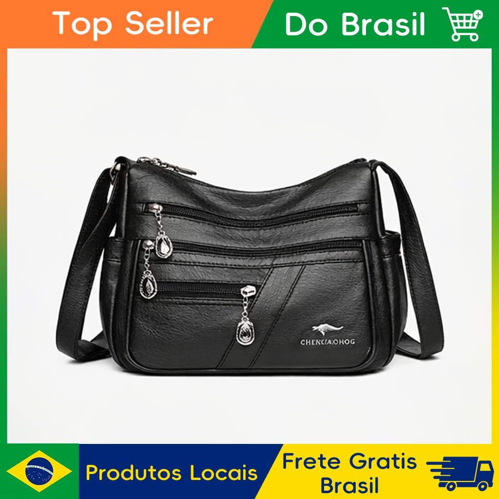 CHENXIAOHONG Bolsa De Ombro Feminina Bolsa Transversal Multicamadas Couro Bolsa Maternidade Elegante