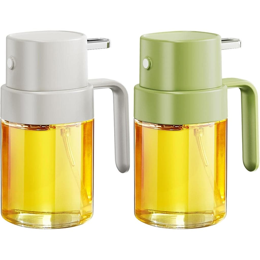 YARRAMATE Conjunto de 2 Mini Pulverizadores de Óleo de Cozinha de 6,8 oz/200 ml, Garrafa Pulverizadora de Óleo de Alta Q