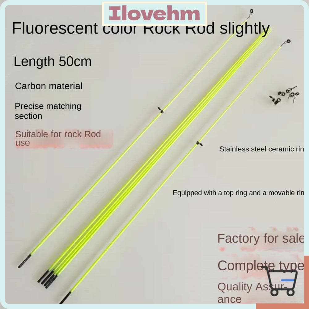 LUCKY-ILOVEHM Fibra De Carbono , Ponta De Vara De Pesca Retrátil De Inverno , Giratória De Vidro De 50 Cm