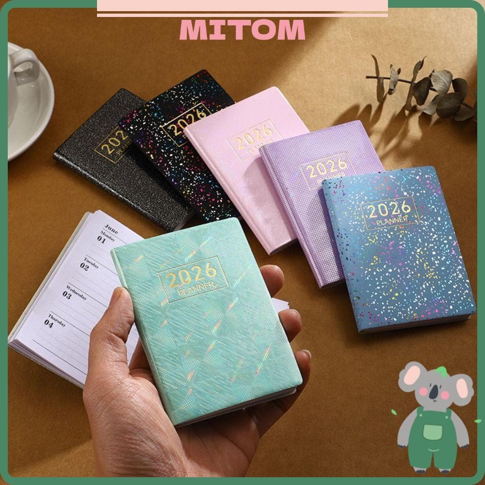 Livro De Agenda MITOM 2026 , Compromissos De Bolso A7 , Mini Com Calendário , Diário , Planejador Semanal , Escritório E