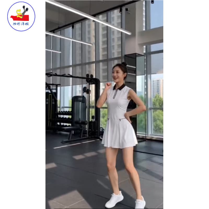 WSX roupas de golfe femininas vestido de verão sem mangas esportes ao ar livre saia de seda gelo golfe respirável camisa