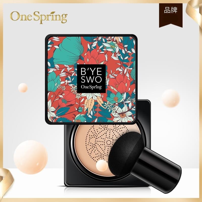 Yizhichun almofada de cogumelo pequeno, creme de beleza, corretivo elástico transparente, creme BB para mulheres, base l