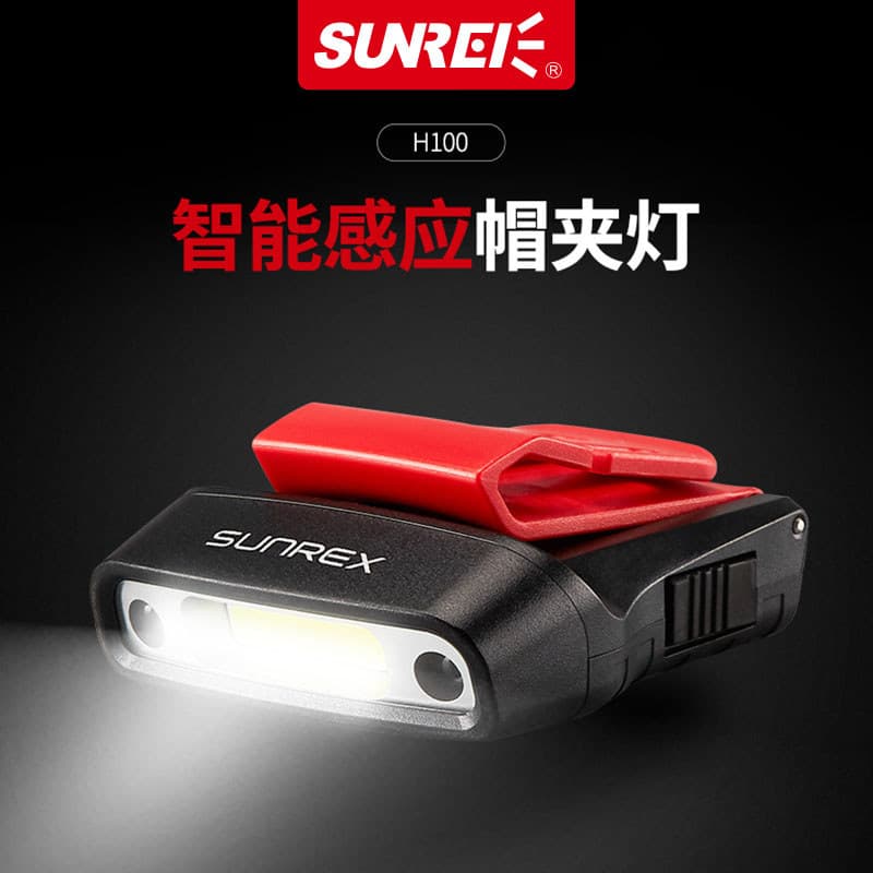 Sanix tampa de indução clipe luz H100 farol noite luz pesca luz forte brilhante recarregável farol tampa luz