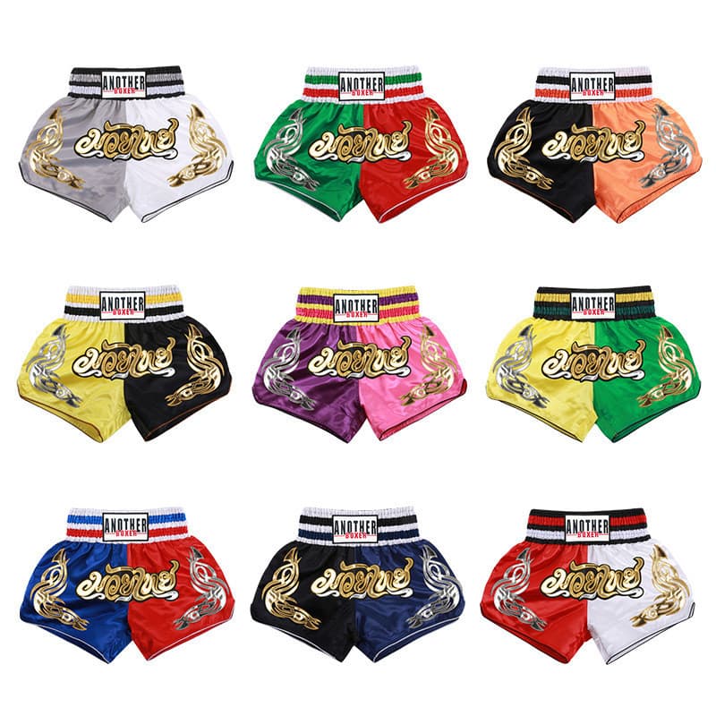 Caixa calças de boxe calças de luta Muay Thai shorts boxe terno treinamento luta shorts das mulheres dos homens estilo c