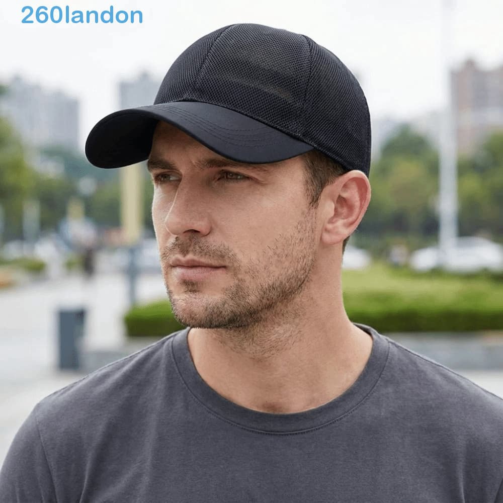 Boné De Beisebol LANDON Full Mesh , Ajustável De Secagem Rápida Com Proteção Solar , Cor Sólida