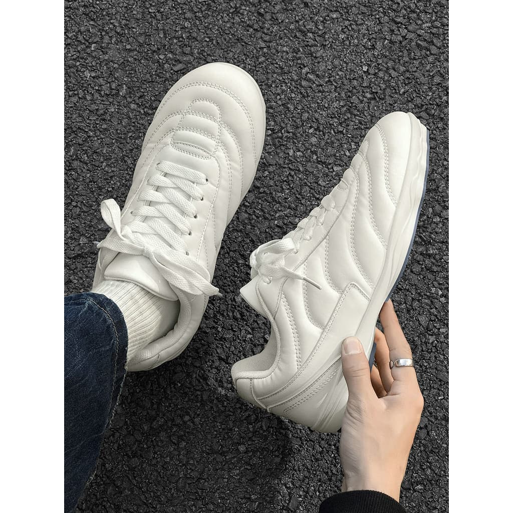 Tênis masculino sapatos de treinamento alemão branco esportes de sola fina leve sapatos de corrida confortável nicho sap