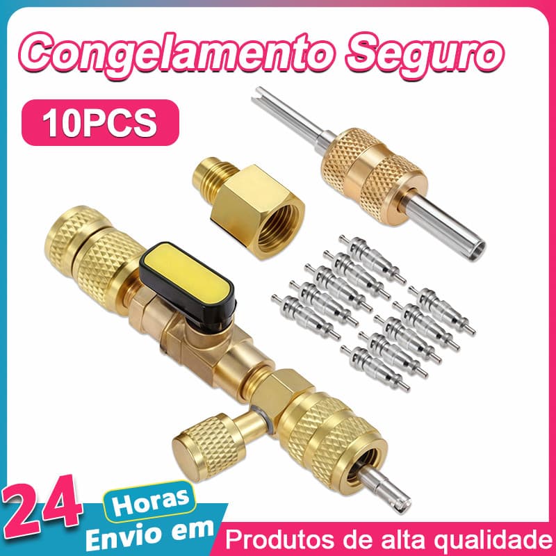 Kit 4 peças Extrator válvula schrader Condicionado Automotivo freezers refrigeradores Trak 1/4 5/16