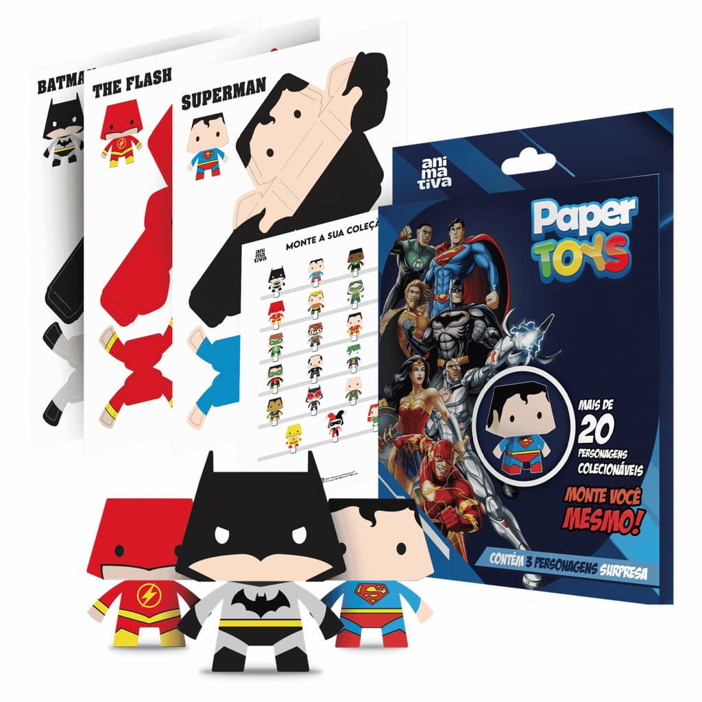 Paper Toys Personagens DC - Sortidos
