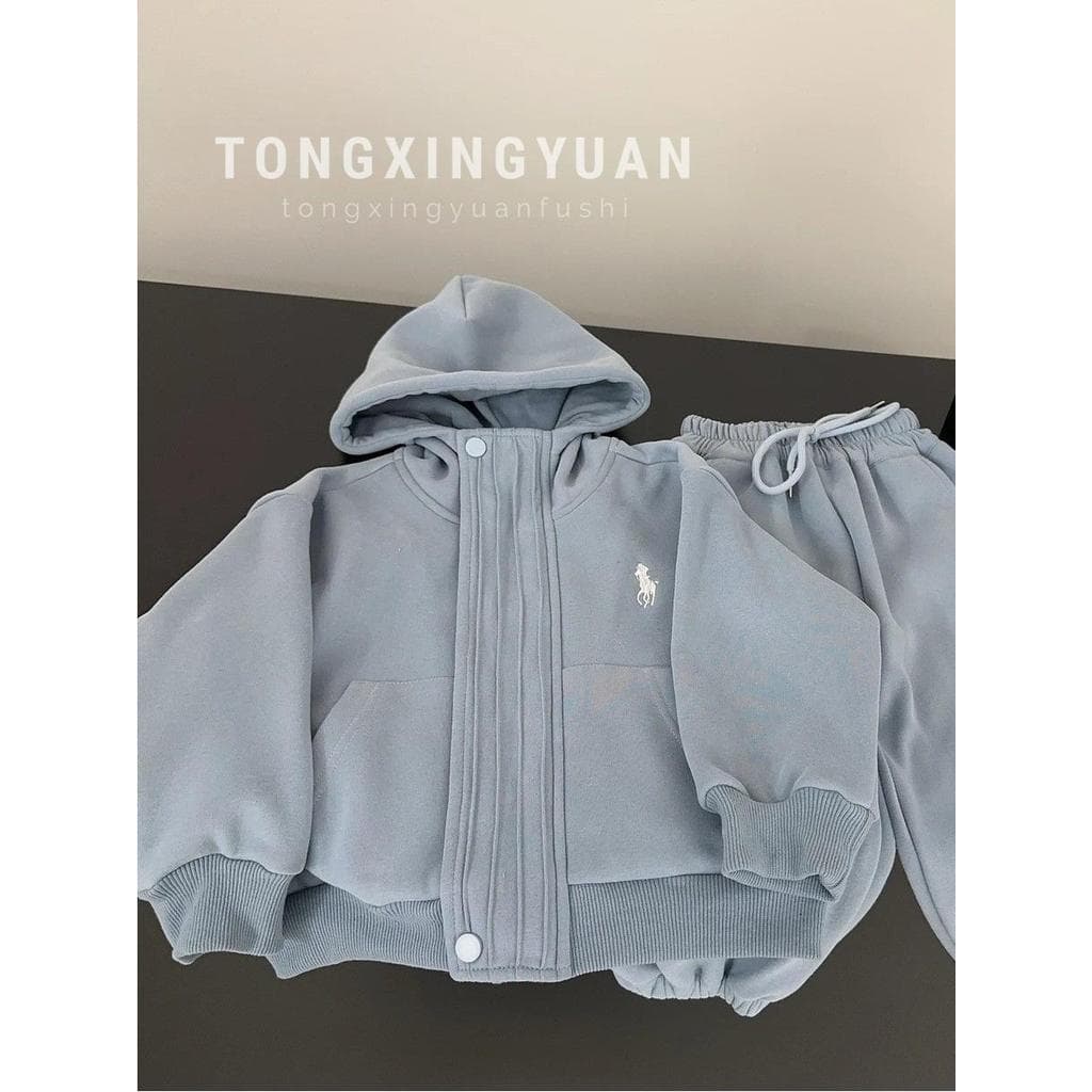 Er 5 crianças 2024 terno inverno novo estilo confortável bordado moletom com capuz masculino feminino bebê moletom mais