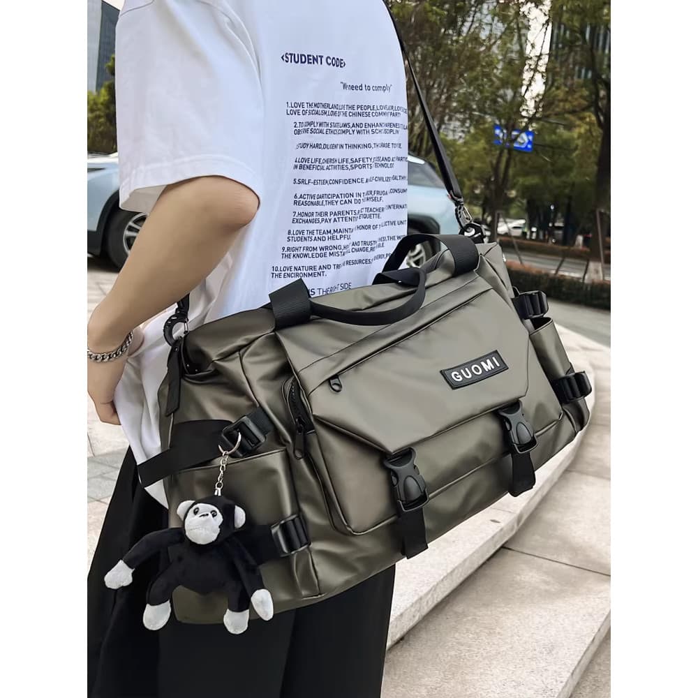 Novo estilo saco masculino grande capacidade viagem de negócios mão bagagem saco ombro saco do mensageiro lazer esportes