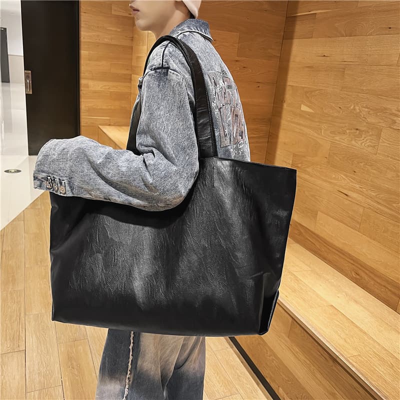 2025 bolsa de ombro masculina grande capacidade rua Wear mochila versão coreana estudantes universitários Casual All-Mat