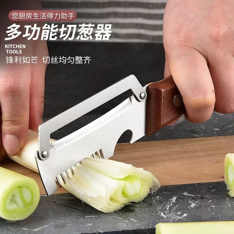 Utensílio de cozinha multifuncional para picar cebolas, fatiar, descascar frutas, abrir garrafas, cortar vegetais, corta