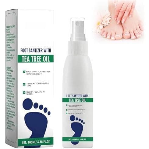 Spray Desinfetante para os Pés com Óleo de Tea Tree, Spray para os Pés com Óleo de Tea Tree, Spray Desinfetante Transpar