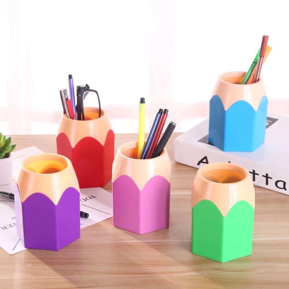 Porta-canetas criativo e fofo, adequado para escritório/estudo/materiais de escritório.