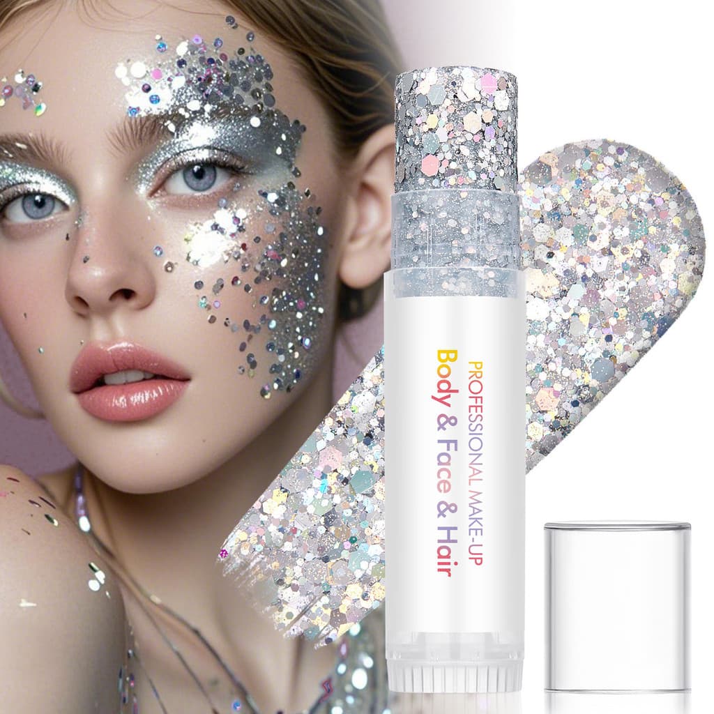 Corpo rosto pintura gel grande lantejoulas Glitter gel sereia maquiagem Festival de música carnaval cabelo sombra maquia