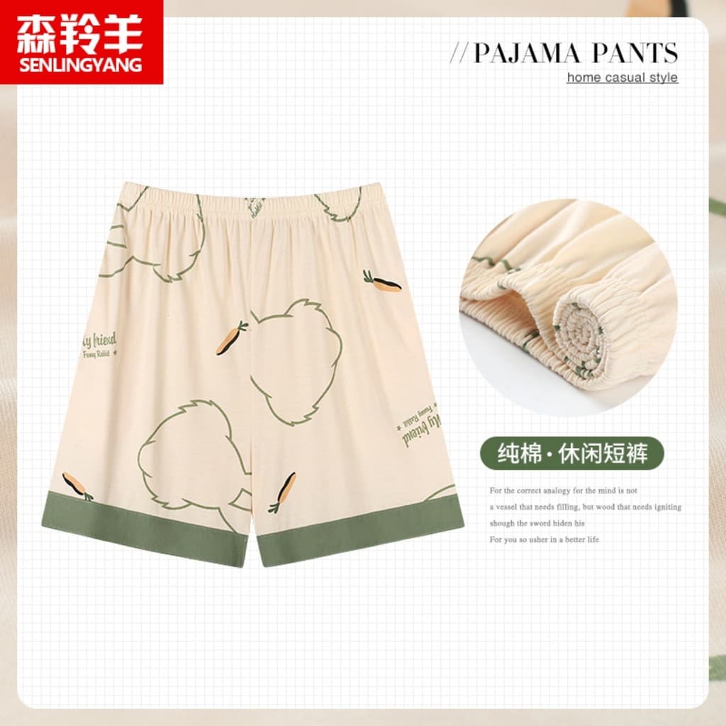 2025 novo estilo senhoras Shorts de algodão puro verão calças cortadas verão estilo fino calças grandes soltas casa pode