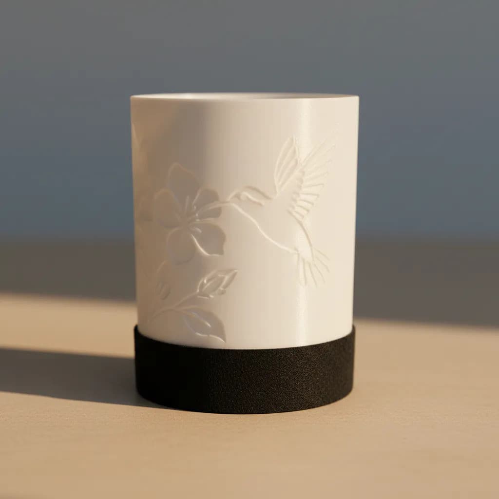 Luminária Beija Flor Vela Eltrônica - Abajur Decorativo