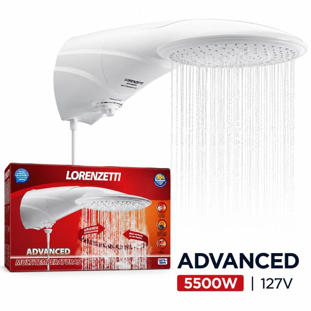 Ducha Lorenzetti 110v Chuveiro Advanced Multitemperatura 5500w