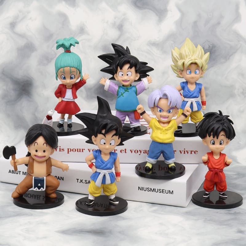 7pcs Adolescente Sete Dragon Ball Versão Infantil Feita À Mão