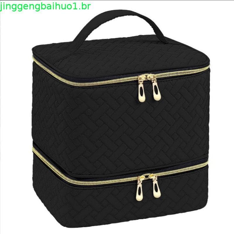 Bolsa Organizadora De Esmalte HCYNAN , De Armazenamento De Grande Capacidade De Camada Dupla Portátil Para Kit De Cuidad