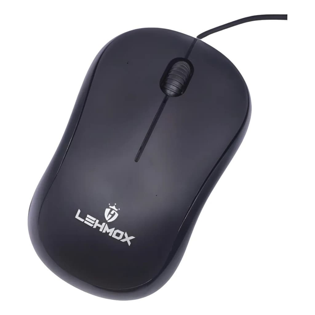 Mouse Com Fio Optico Ergonômico Cor Preto